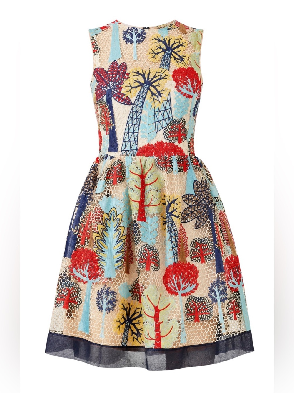 REDValentino Graphic Forest
Embroidered Lace Fit & Flare Dress NWOT